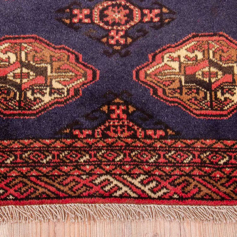 Tappeto Turkaman - 134 x 99 cm - blu scuro
