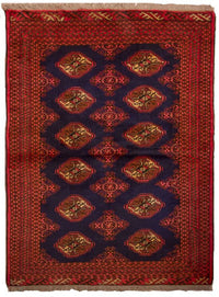 Tappeto Turkaman - 135 x 103 cm - blu scuro