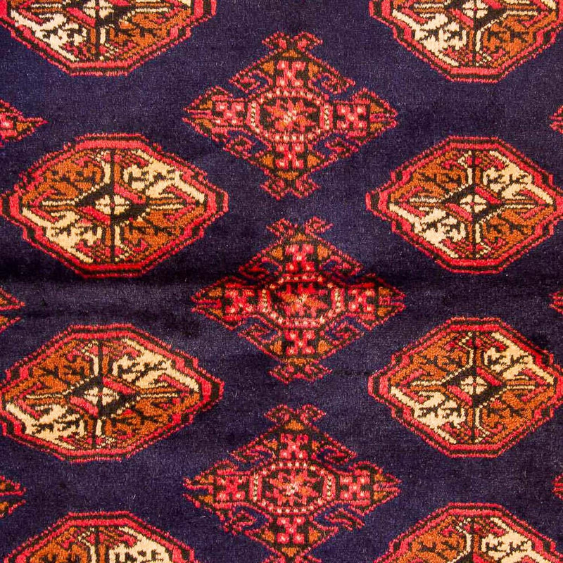 Tappeto Turkaman - 135 x 103 cm - blu scuro