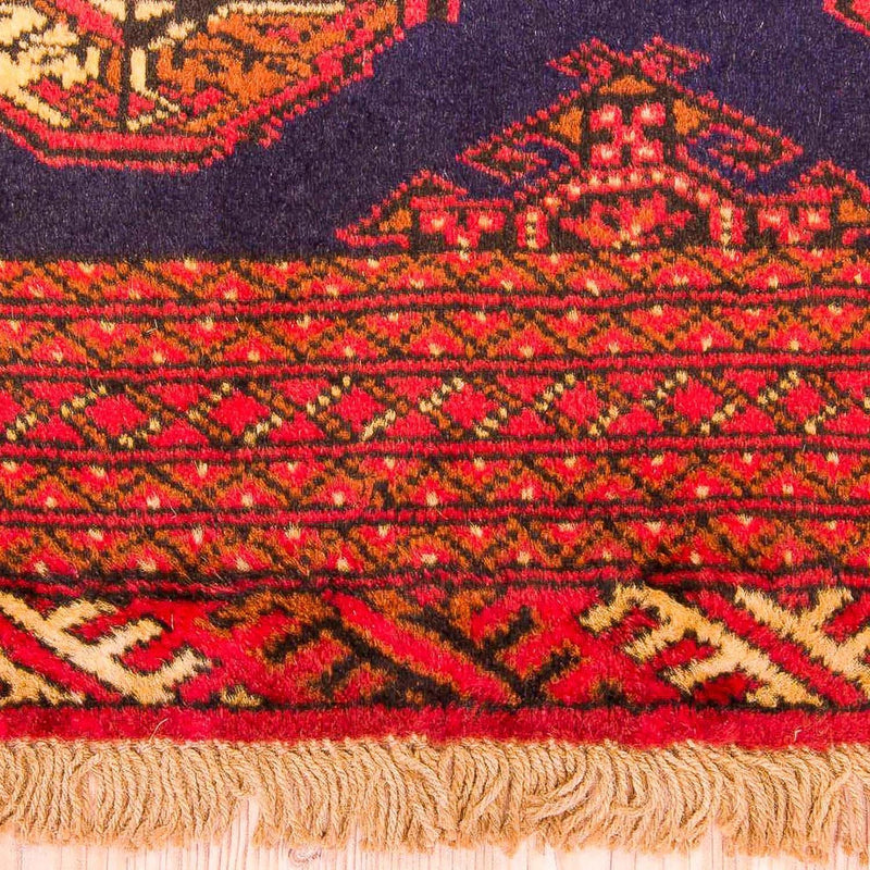 Tappeto Turkaman - 135 x 103 cm - blu scuro