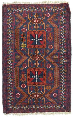 Tappeto Belutsch - 138 x 84 cm - blu