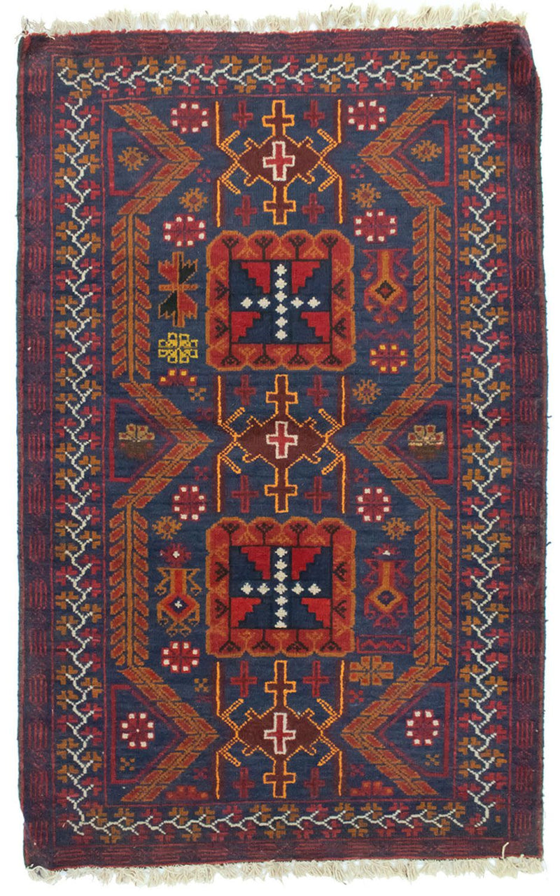 Tappeto Belutsch - 138 x 84 cm - blu
