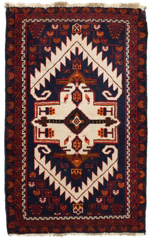 Tappeto Belutsch - 132 x 84 cm - blu