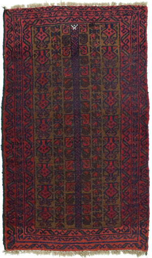 Tappeto Belutsch - 126 x 74 cm - rosso