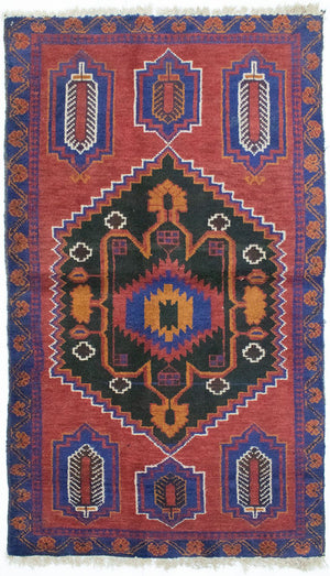Tappeto Belutsch - 135 x 81 cm - blu