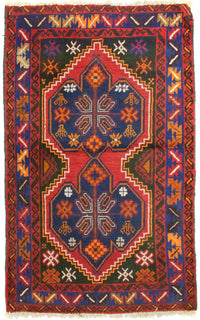 Tappeto Belutsch - 130 x 88 cm - rosso