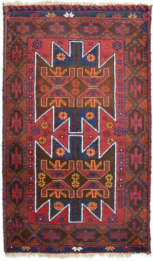 Tappeto Belutsch - 133 x 79 cm - rosso