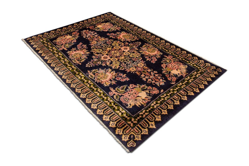 Tappeto Persero - Keshan - 98 x 70 cm - blu scuro