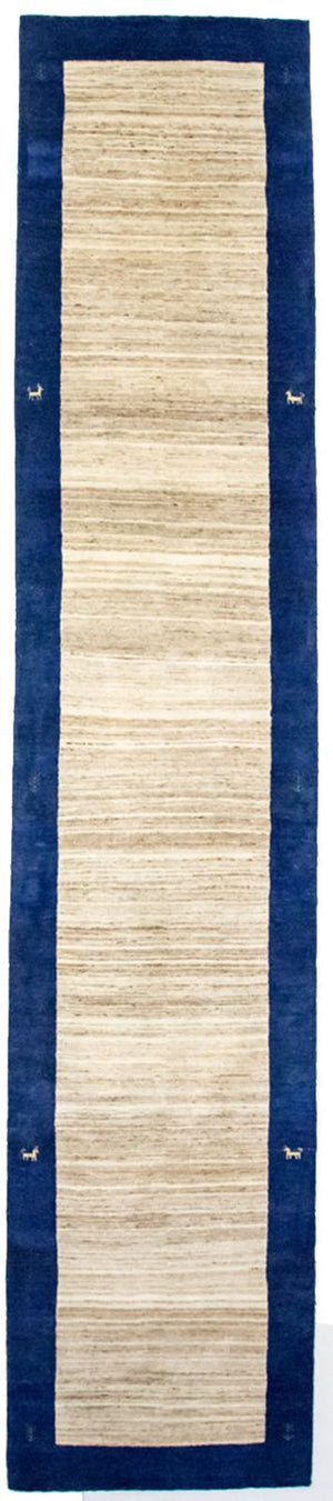 Tappeto corsia Tappeto Gabbeh - Loribaft Persero - 440 x 90 cm - naturale