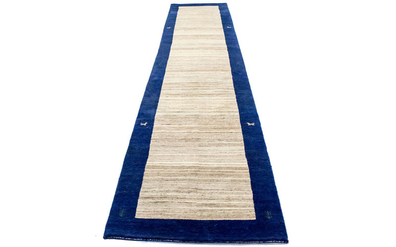 Tappeto corsia Tappeto Gabbeh - Loribaft Persero - 440 x 90 cm - naturale