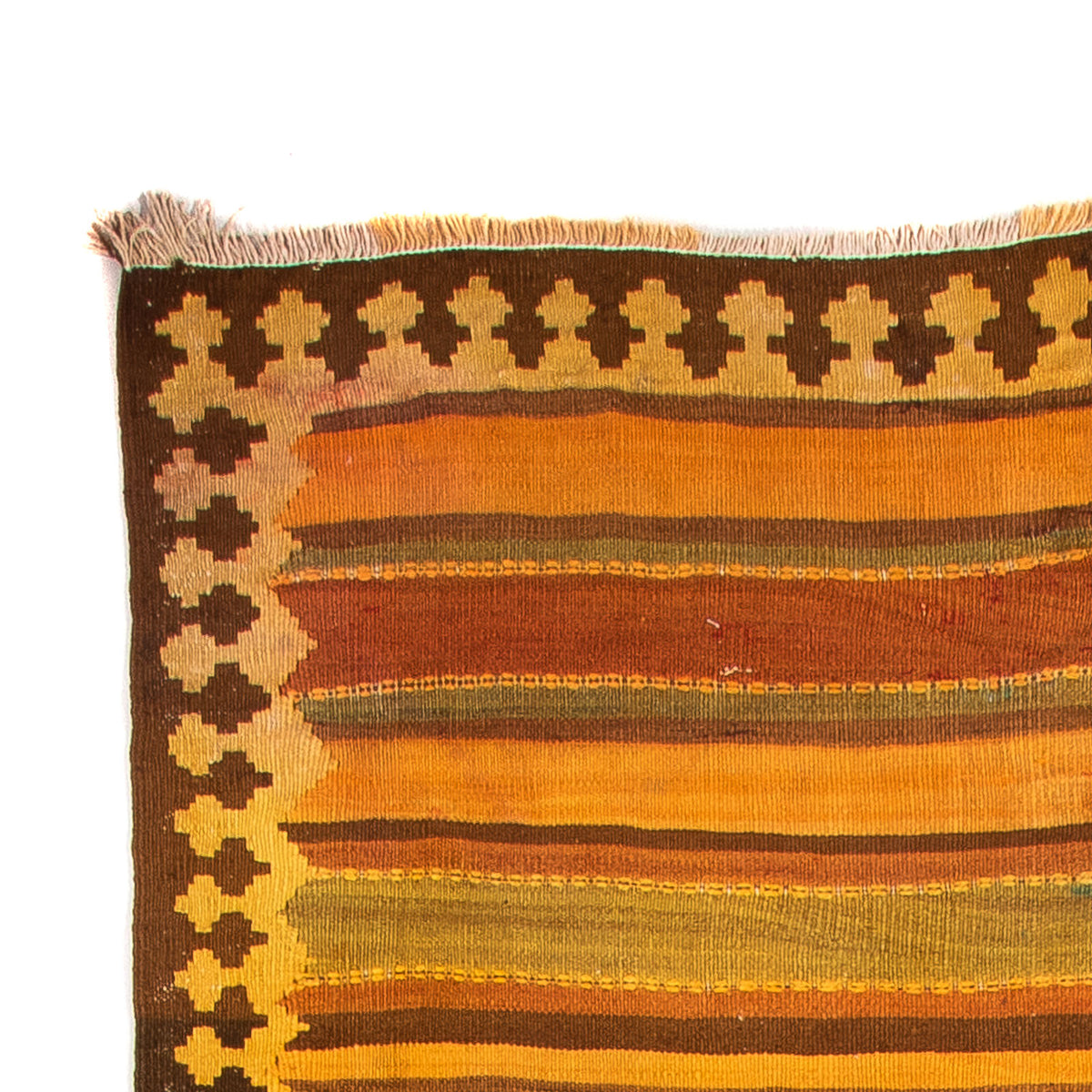 Tappeto corsia Tappeto Kelim - Vecchio - 355 x 160 cm - multicolore