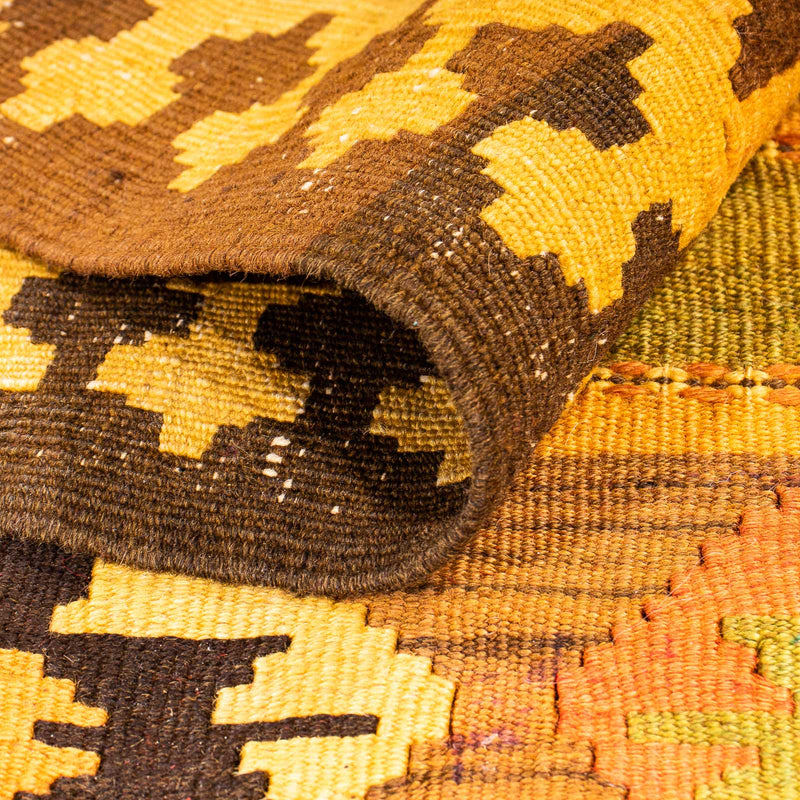 Tappeto corsia Tappeto Kelim - Vecchio - 355 x 160 cm - multicolore