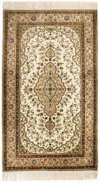 Tappeto di seta - seta cinese - 152 x 91 cm - beige