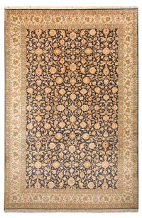 Tappeto di seta - Seta del Kashmir - 285 x 183 cm - blu scuro