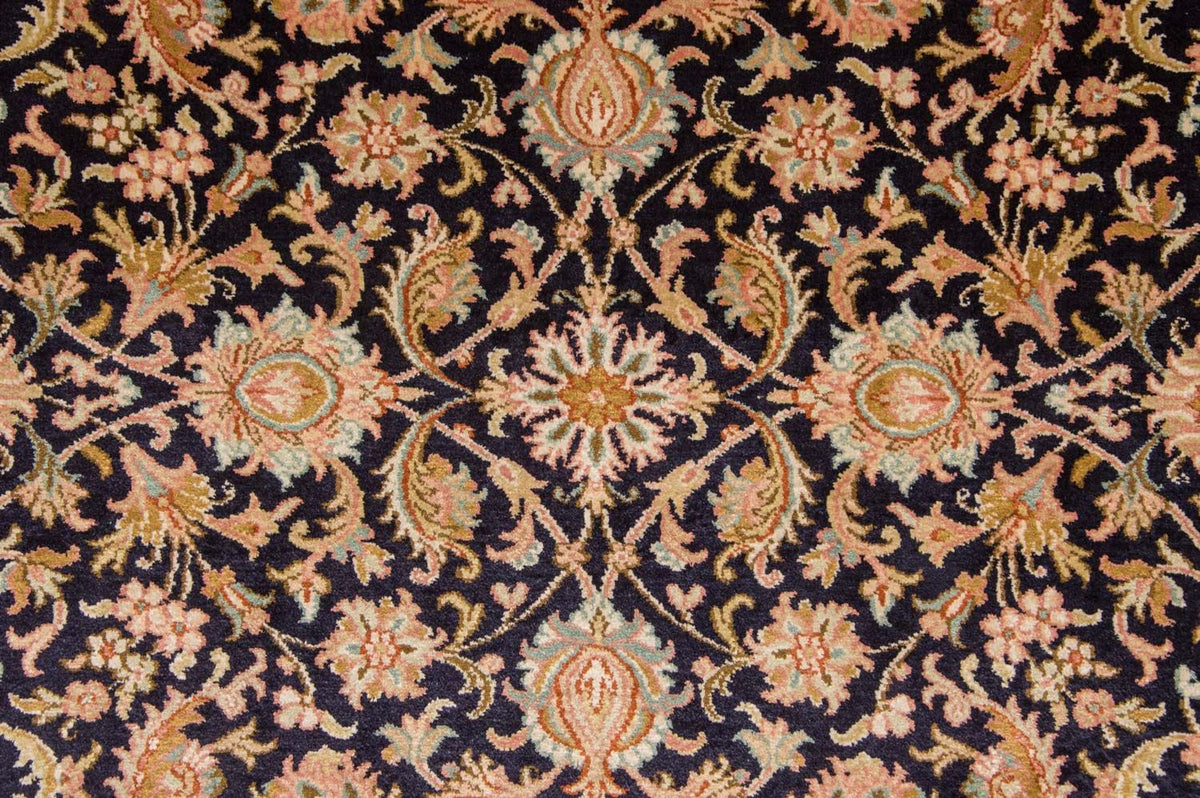 Tappeto di seta - Seta del Kashmir - 285 x 183 cm - blu scuro
