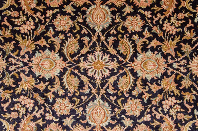 Tappeto di seta - Seta del Kashmir - 285 x 183 cm - blu scuro