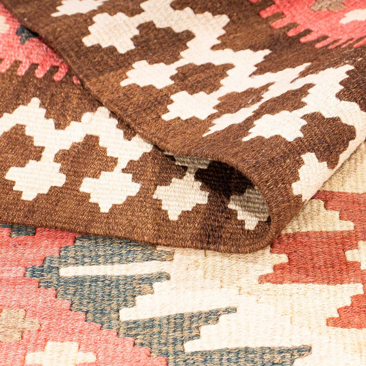 Tappeto corsia Tappeto Kelim - Vecchio - 402 x 135 cm - multicolore