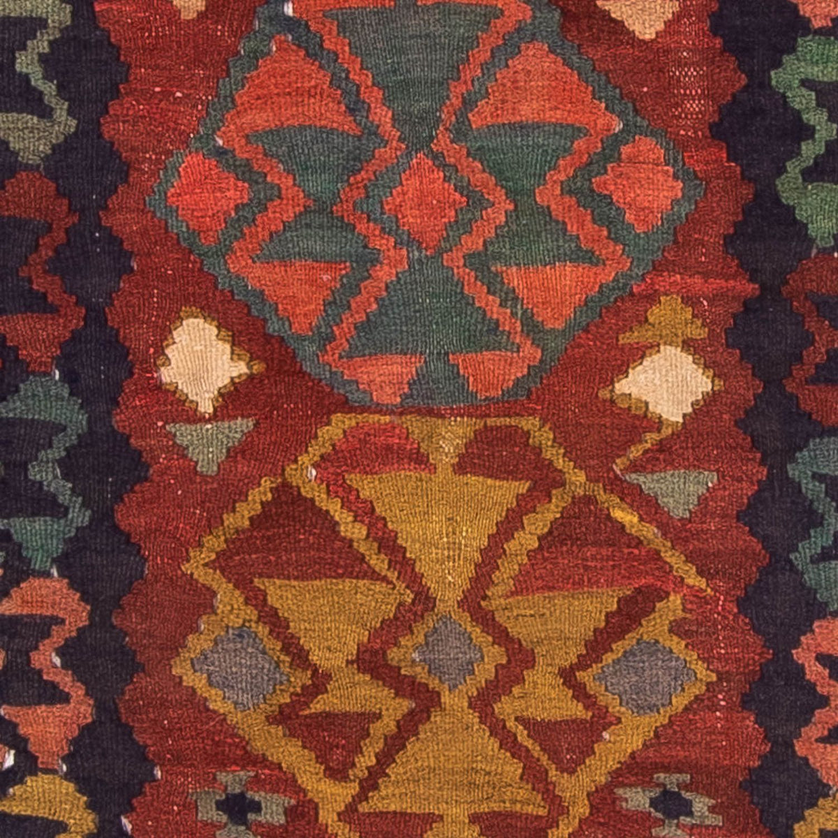 Tappeto corsia Tappeto Kelim - Vecchio - 230 x 110 cm - multicolore