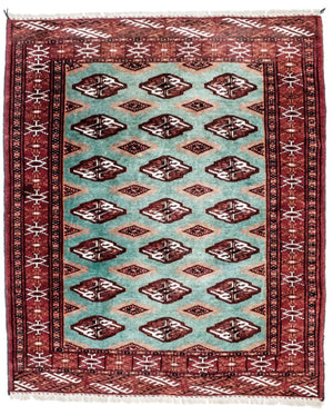 Tappeto Turkaman - 124 x 100 cm - turchese