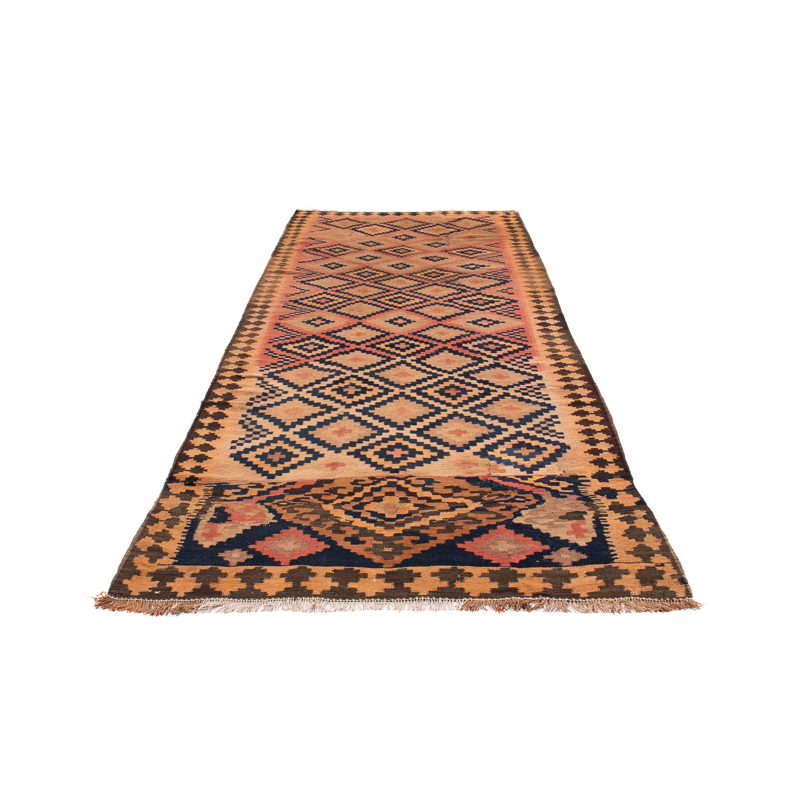 Tappeto corsia Tappeto Kelim - Vecchio - 330 x 145 cm - multicolore