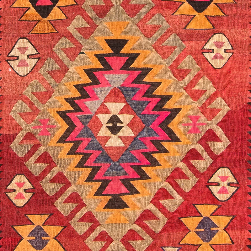 Tappeto corsia Tappeto Kelim - Vecchio - 350 x 150 cm - multicolore