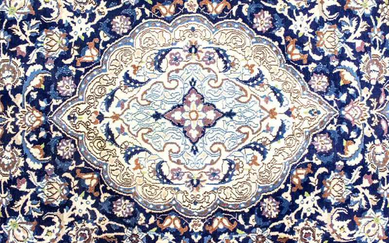 Tappeto Persero - Nain - Reale - 291 x 199 cm - blu