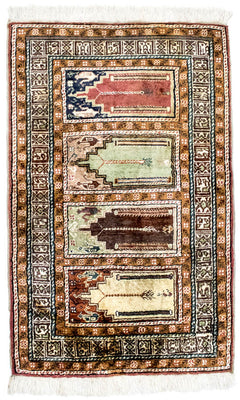 Tappeto di seta - Kayseri - 104 x 66 cm - multicolore