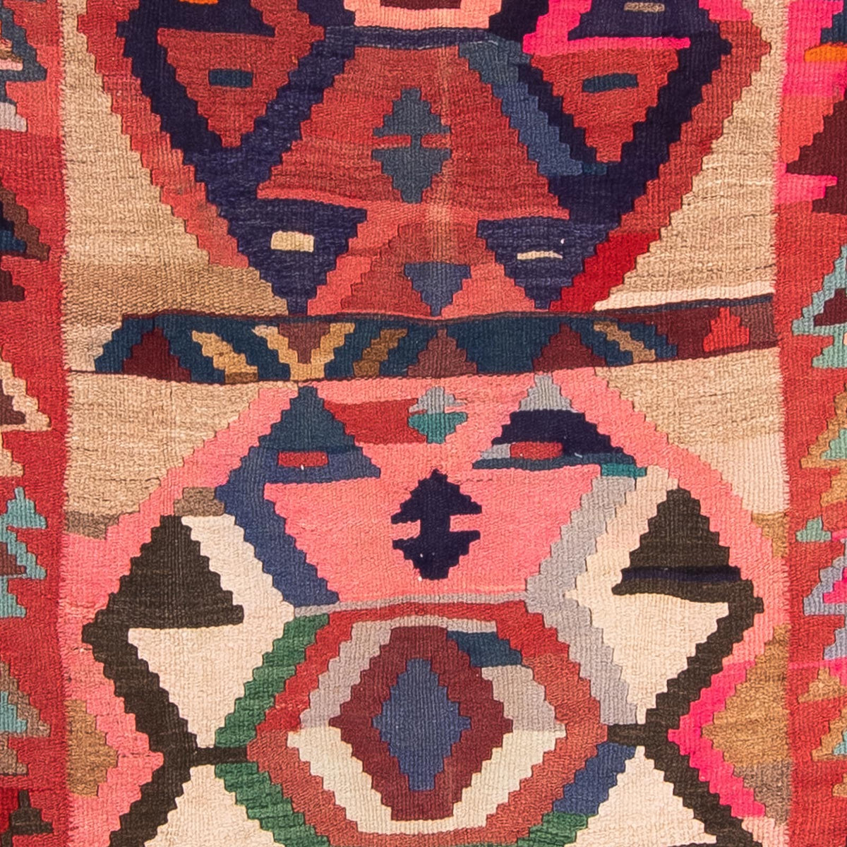 Tappeto corsia Tappeto Kelim - Vecchio - 300 x 150 cm - multicolore