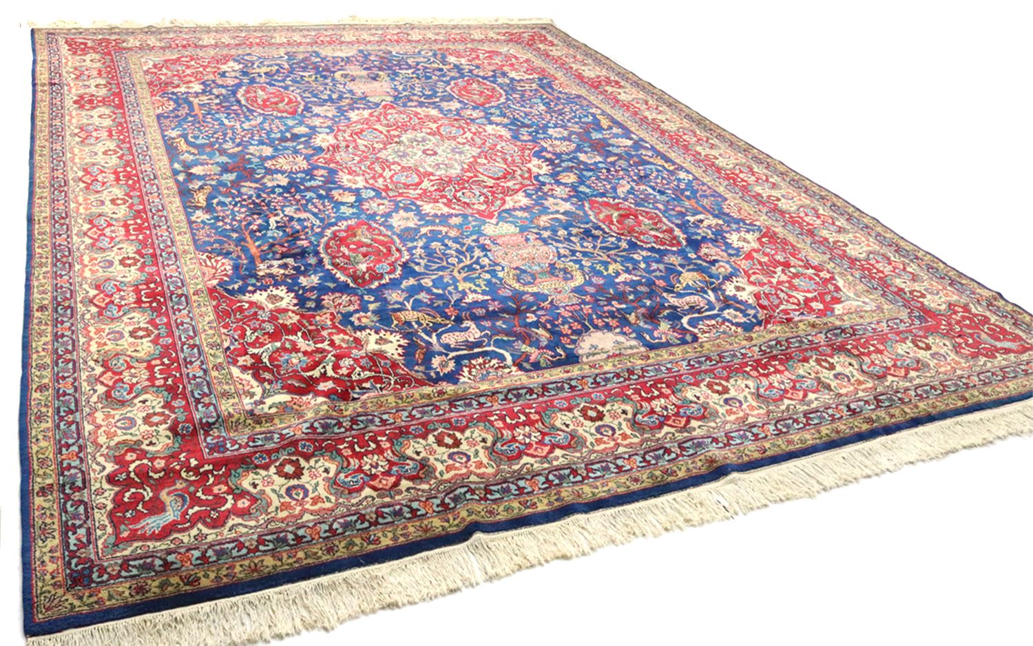 Tappeto Persero - Tabriz - 457 x 344 cm - blu