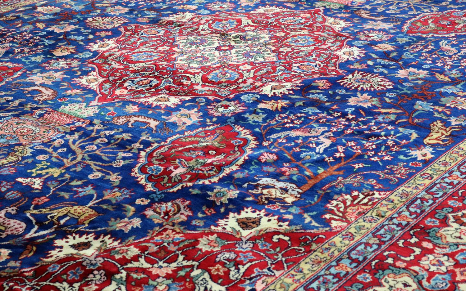 Tappeto Persero - Tabriz - 457 x 344 cm - blu