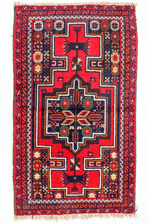 Tappeto Belutsch - 126 x 73 cm - rosso
