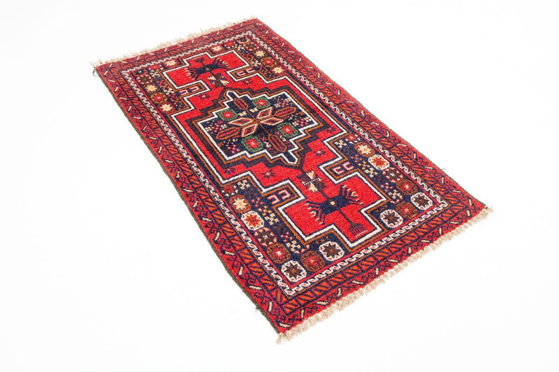 Tappeto Belutsch - 126 x 73 cm - rosso