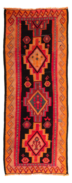 Tappeto corsia Tappeto Kelim - Vecchio - 325 x 140 cm - multicolore