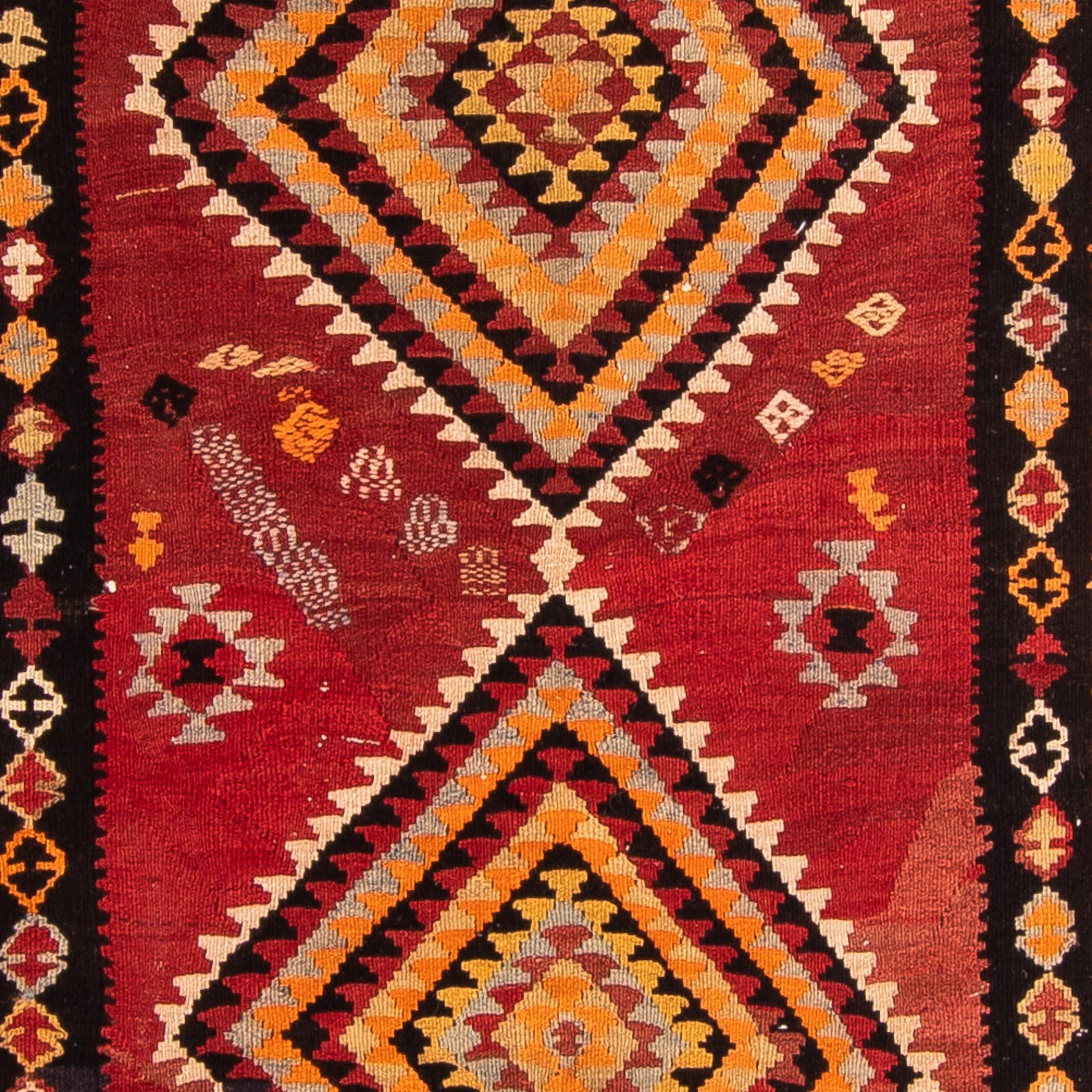 Tappeto corsia Tappeto Kelim - Vecchio - 320 x 125 cm - multicolore