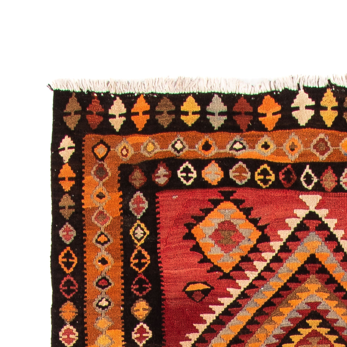 Tappeto corsia Tappeto Kelim - Vecchio - 320 x 125 cm - multicolore