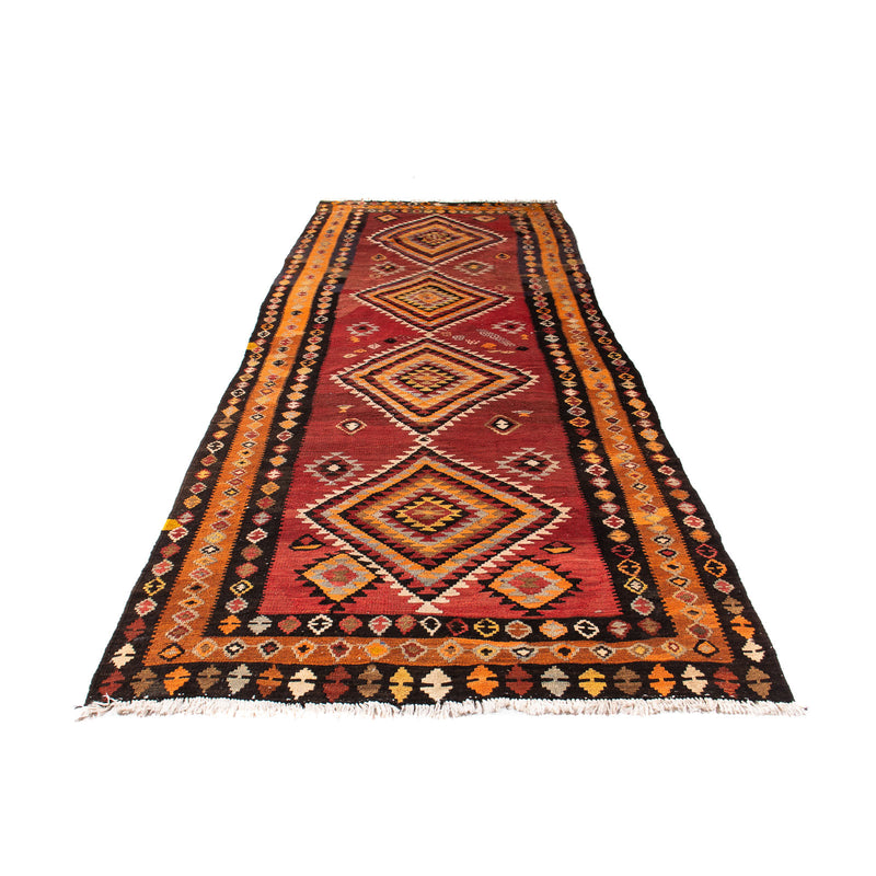 Tappeto corsia Tappeto Kelim - Vecchio - 320 x 125 cm - multicolore