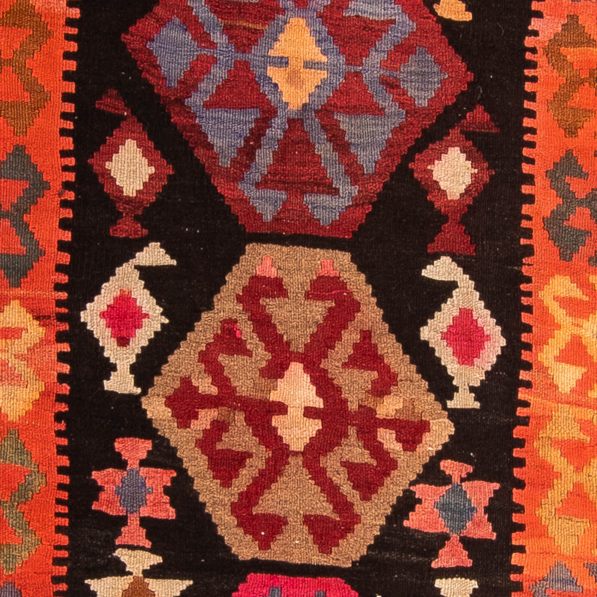 Tappeto corsia Tappeto Kelim - Vecchio - 240 x 117 cm - multicolore