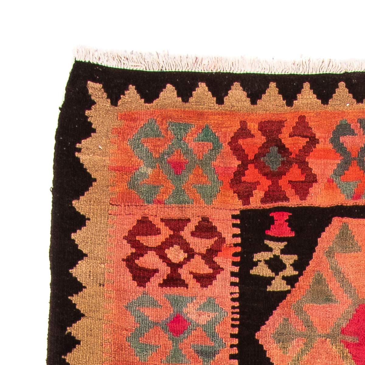 Tappeto corsia Tappeto Kelim - Vecchio - 240 x 117 cm - multicolore