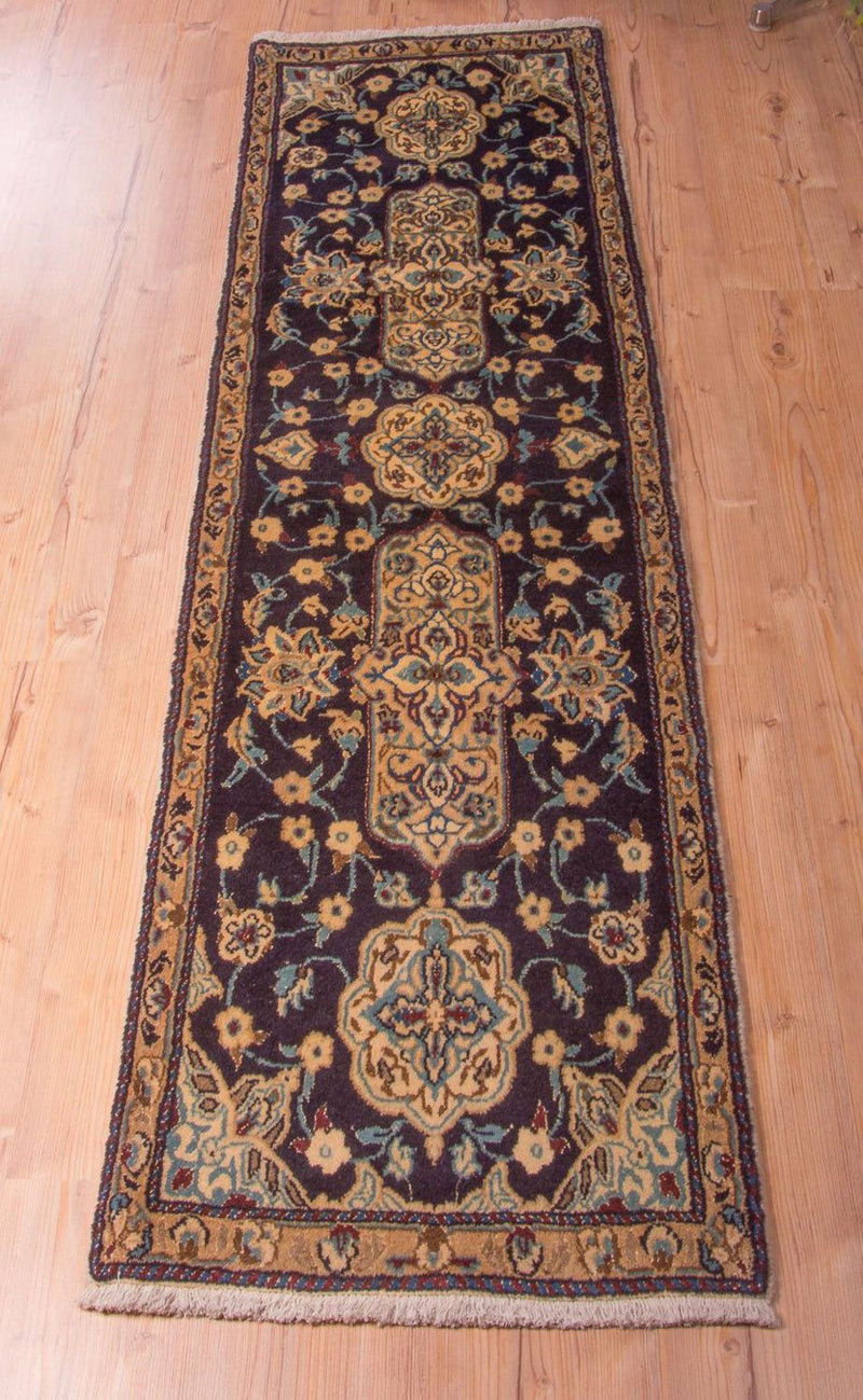Tappeto corsia Tappeto Persero - Nain - Reale - 202 x 59 cm - blu scuro