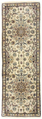 Tappeto corsia Tappeto Persero - Nain - Reale - 254 x 88 cm - beige