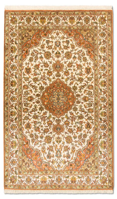 Tappeto di seta - Seta del Kashmir - 157 x 90 cm - beige