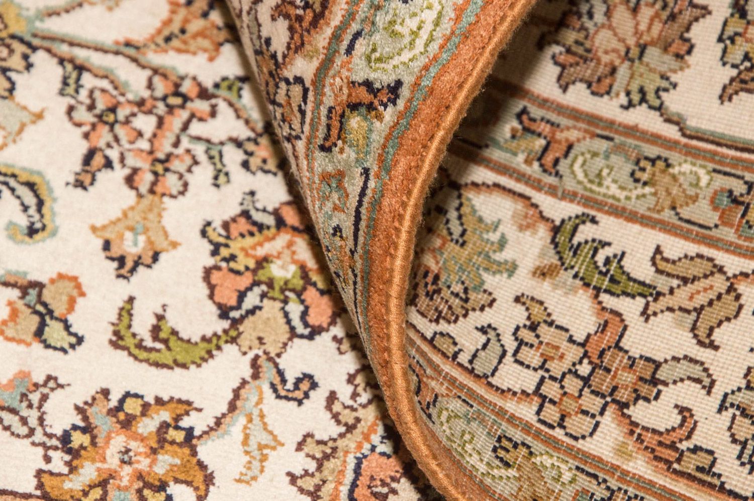 Tappeto di seta - Seta del Kashmir - 157 x 90 cm - beige