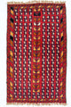 Tappeto Belutsch - 126 x 73 cm - rosso