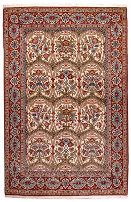 Tappeto Persero - Ghom - 215 x 141 cm - rosso