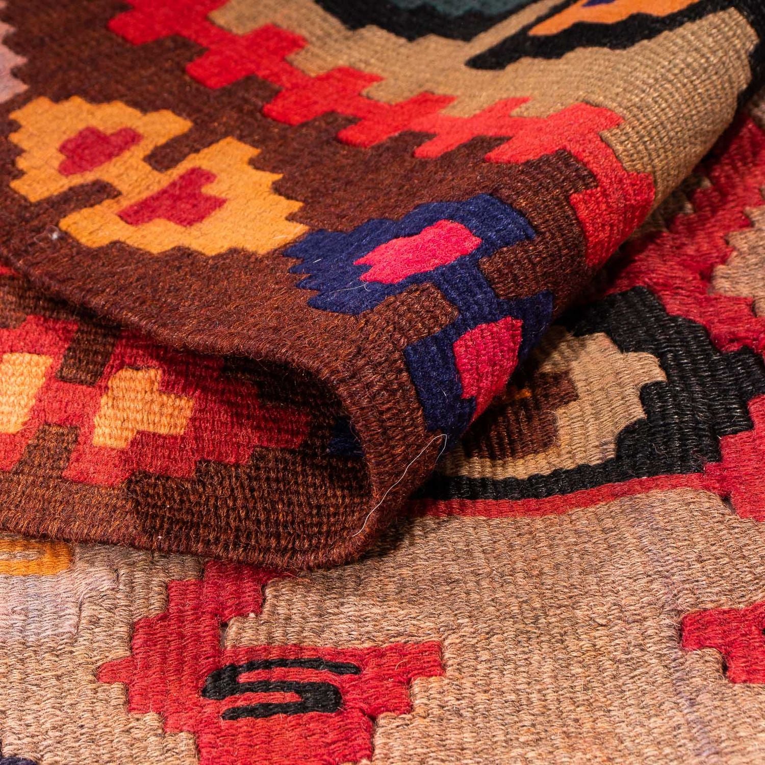 Tappeto corsia Tappeto Kelim - Vecchio - 360 x 170 cm - multicolore