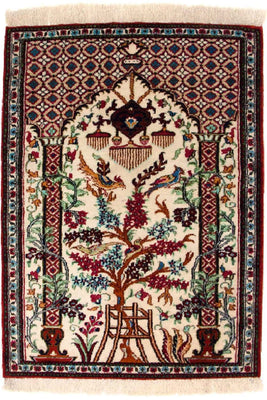 Tappeto di seta - Ghom seta - Premio - 77 x 57 cm - beige