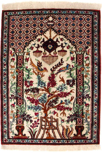 Tappeto di seta - Ghom seta - Premio - 77 x 57 cm - beige