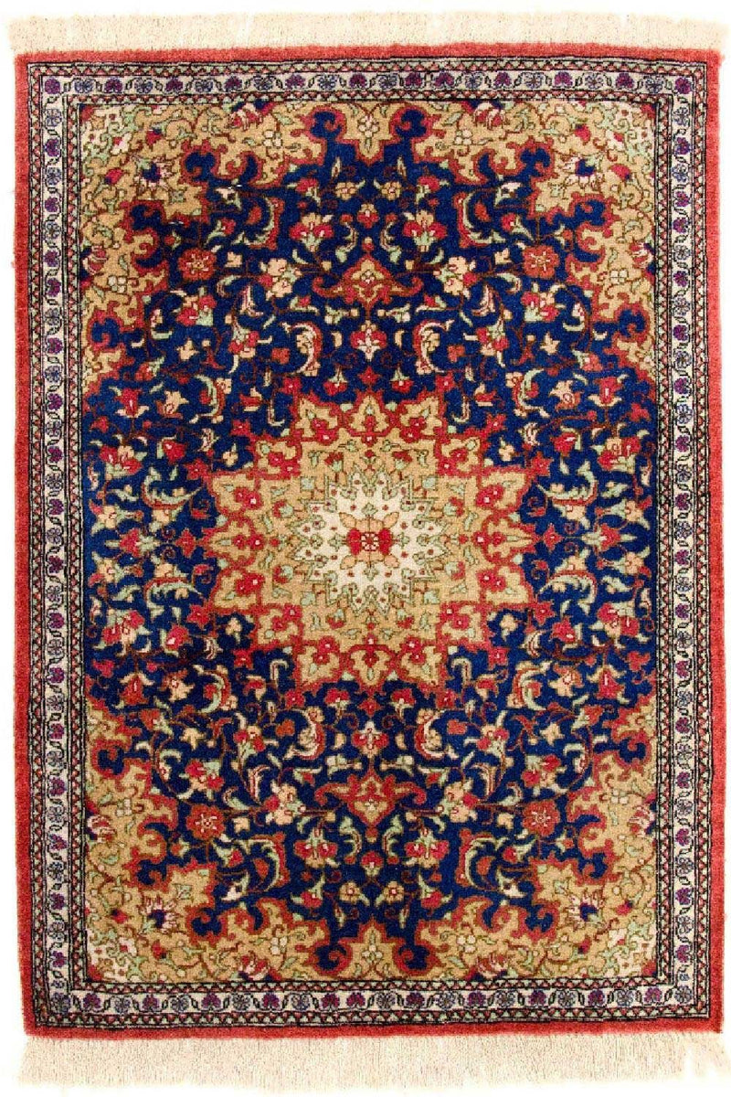 Tappeto di seta - Ghom seta - Premio - 75 x 56 cm - blu