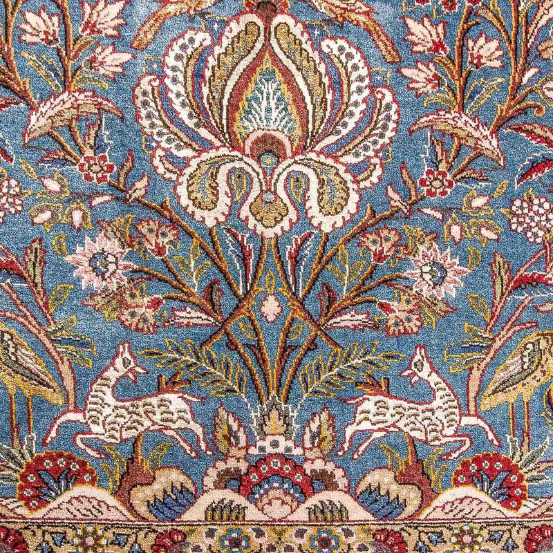 Tappeto Persero - Ghom - 207 x 137 cm - blu chiaro