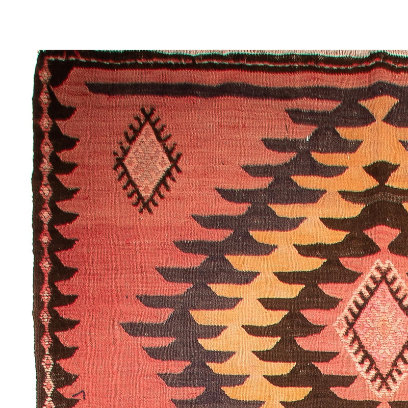 Tappeto corsia Tappeto Kelim - Vecchio - 410 x 160 cm - ruggine